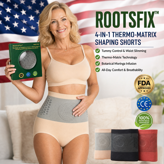 RootsFix Moringa & Botanical 4-In-1 Thermo-Matrix Shaping & Sweat-Enhancing Shorts