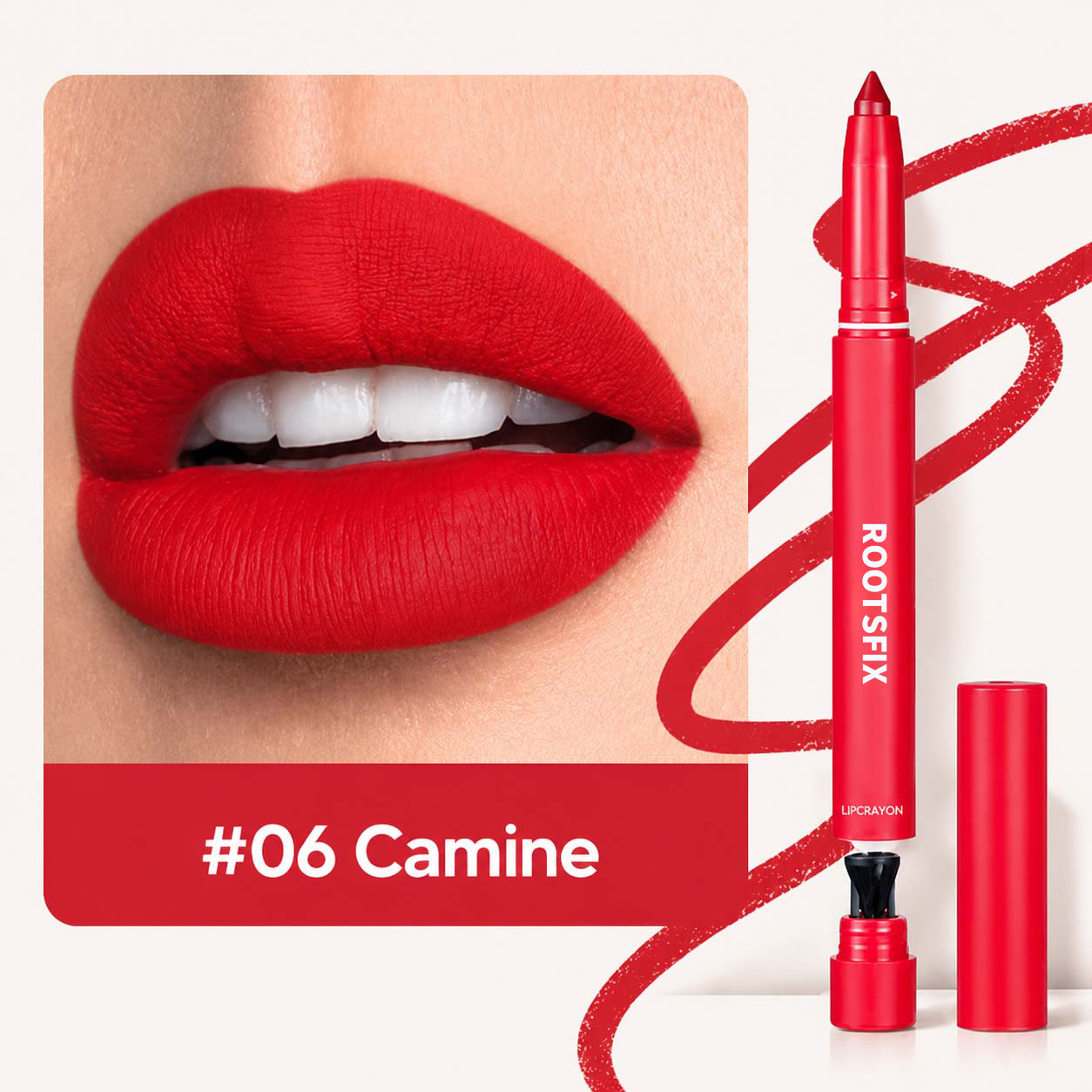 👄RootsFix 2-in-1 Matte Lip Crayon Lipstick & Liner