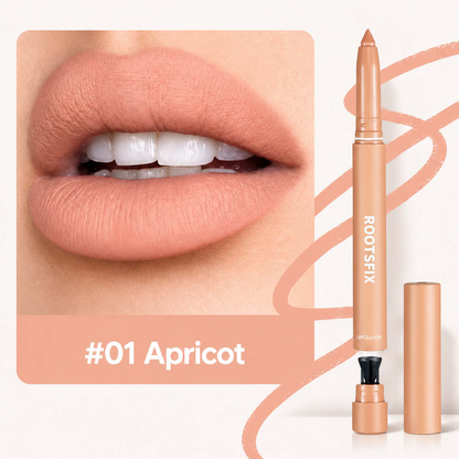👄RootsFix 2-in-1 Matte Lip Crayon Lipstick & Liner